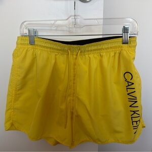 Calvin Klein Vibrant Yellow Swim Trunks
